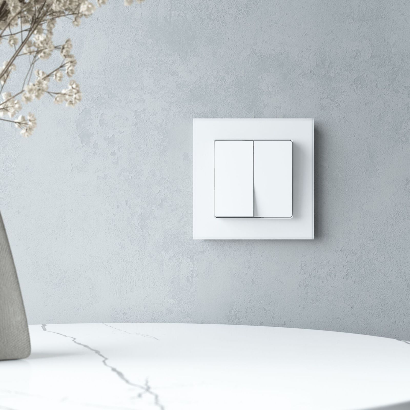 Рамка из стекла на 1 пост Senso белый soft-touch 1 Всё для интерьера и ремонта в Костанае ramka iz stekla na 1 post senso belyj soft touch Всё для интерьера и ремонта в Костанае